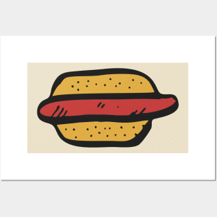 hot dog delicious Posters and Art